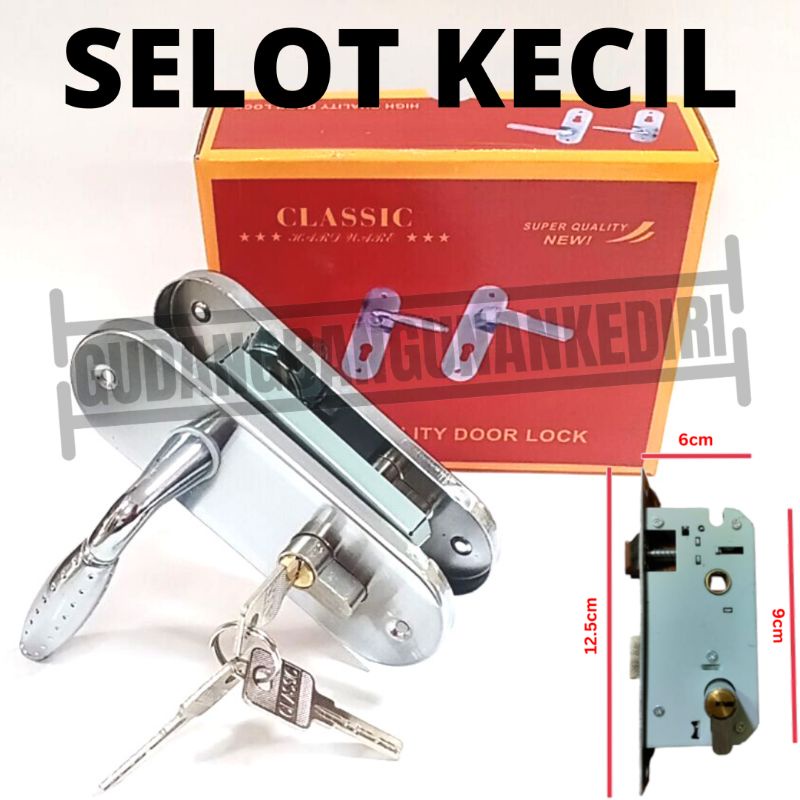 selot slot kunci pintu rumah kecil handel handle hendel kecil small wanly classic