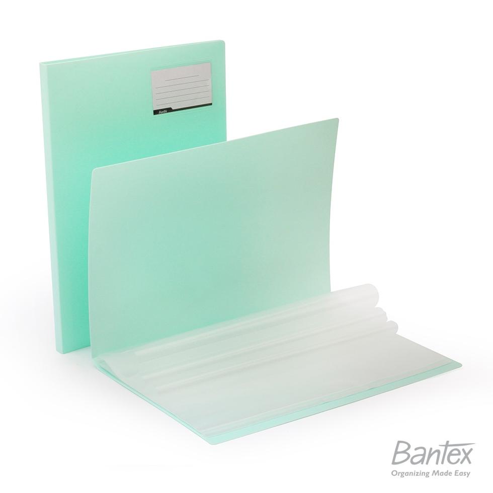 

BANTEX DISPLAY BOOK CLEAR HOLDER FOLIO F4 PASTEL COLOR COOL AQUA TERLARISS...,,,,,