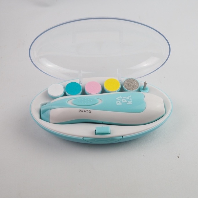 Papika Baby Set Nail Trimmer 1005 Gunting kuku Bayi Elektrik 6 in 1 Alat Menicure Pedicure Baby Nails Trimmer Gunting Kuku Bayi &amp; Dewasa Nail Buffer Pengkilap Pengikir Kikir Kuku