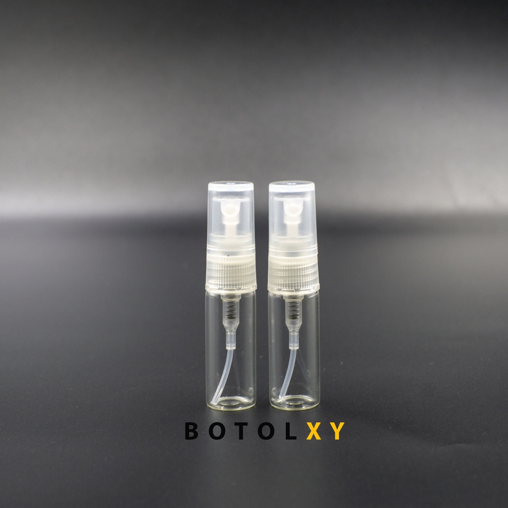 Botol Spray Kaca 3ml Refill Parfum Vial Travel Decant TUTUP BENING