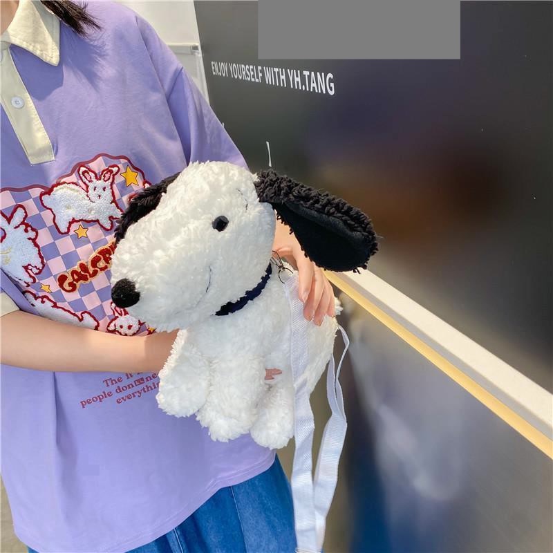 TAS SELEMPANG BONEKA ANJING LUCU BULU DOG DOLL BAG Tas Fashion SLING BAG KARTUN DOG Lembut dan Menggemaskan Tas Selempang Anjing Unisex Kekinian