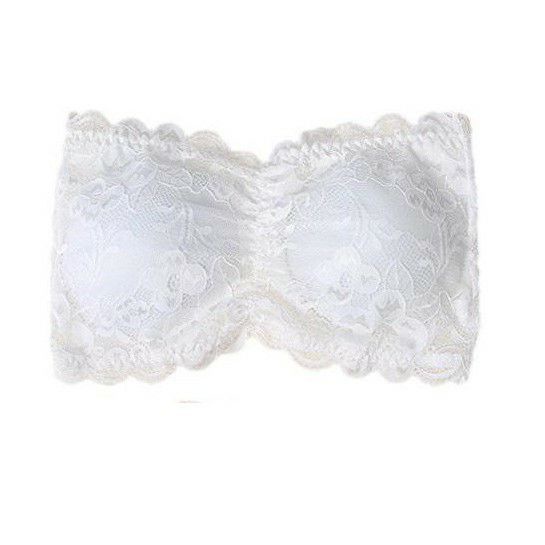 JT - TK013 Crop Top Bra Renda Kemben Bandeau Sexy Model Tanpa Tali Dengan Busa CRT IMPORT