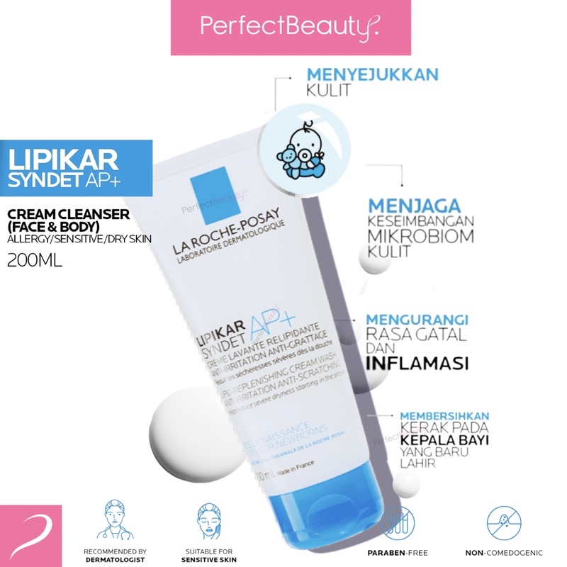 La Roche Posay Lipikar Syndet AP+ Cleanser (200ml)