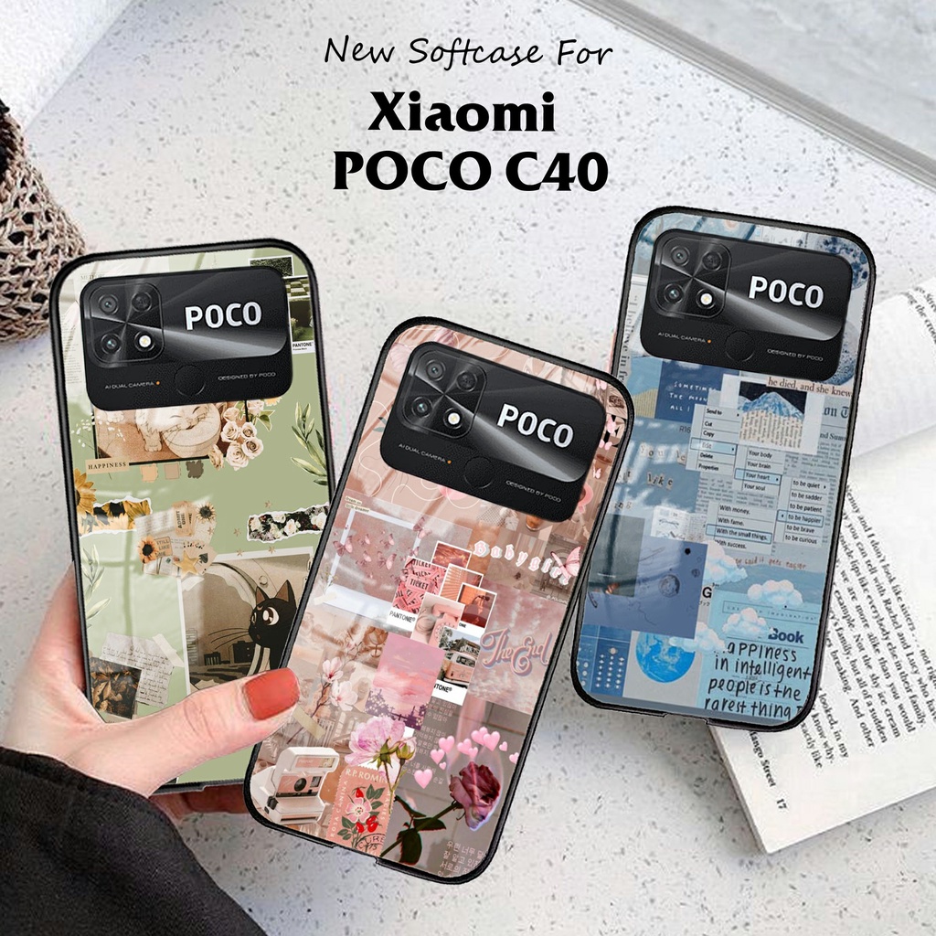 Softcase POCO C40 - Case POCO C40 TERBARU [194H] - Softcase Kaca Poco C40 - Casing Poco C40 - poco c