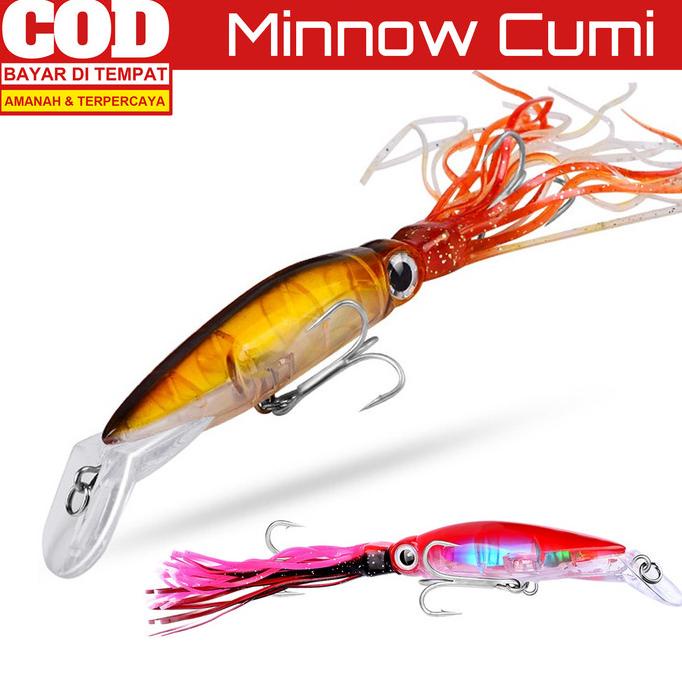 [Bayar DiTempat] Minnow Cumi Umpan Casting Trolling Pelagis