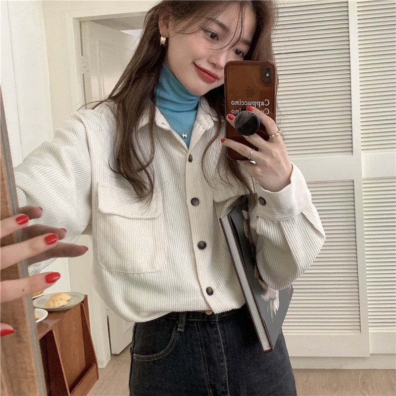 MOOGU ♡ S-3XL Oversize kemeja korea blouse wanita atasan top big size