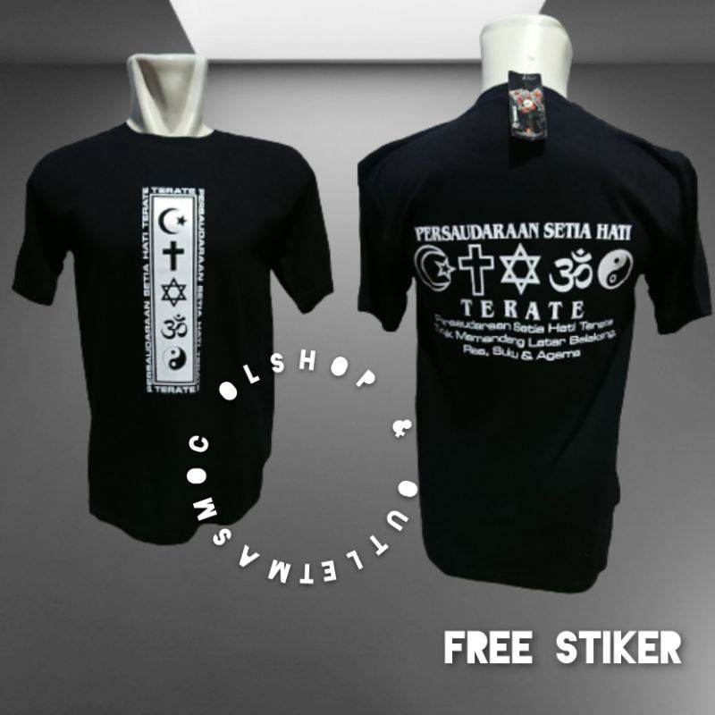 Kaos PSHT SH TERATE Pluralisme Distro Polos Simpel Cod Free Stiker