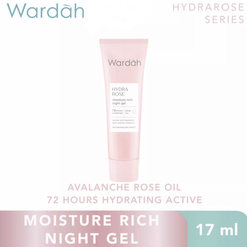 Wardah Hydra Rose Moisture Rich Night Gel 17 ml