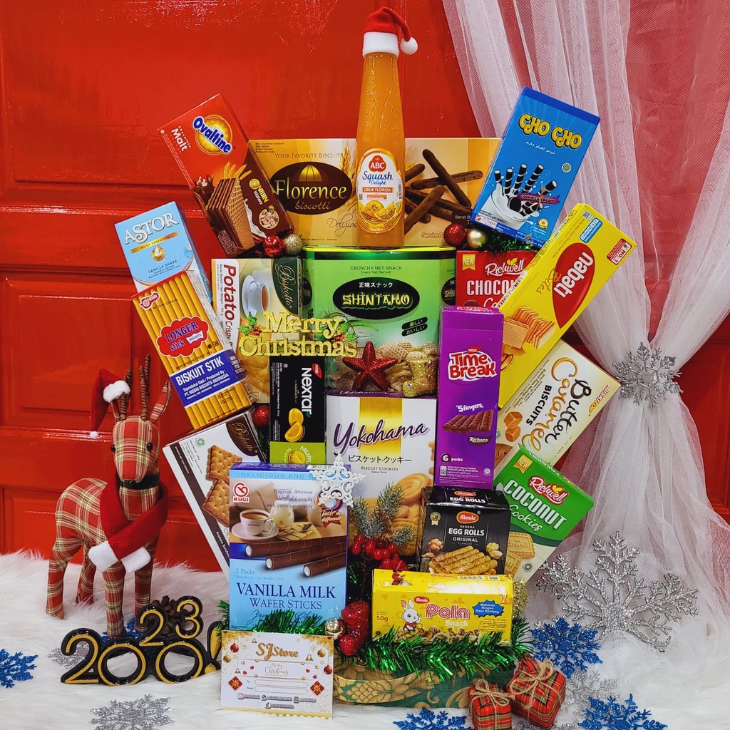 

Paket Dekorasi Hampers Natal Christmas Parcel Hadiah Kue Kering 345