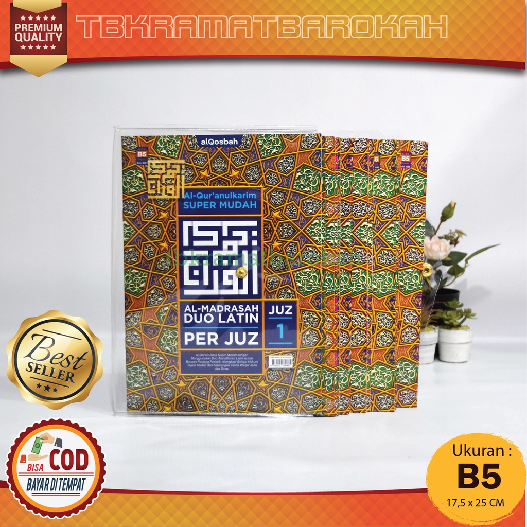 Alquran 30 Juz Terpisah Duo Latin Per Zuz Al Madrasah B5 (17.5 X 25 Cm) Al Quran Per Jus Dan Terjema