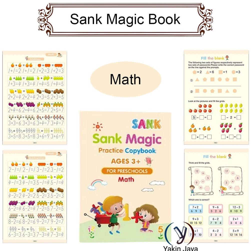 

Trendy Sank Magic 4 Set Magic Practice Book / Buku Edukasi 3D Belajar Pintar Menulis Tk