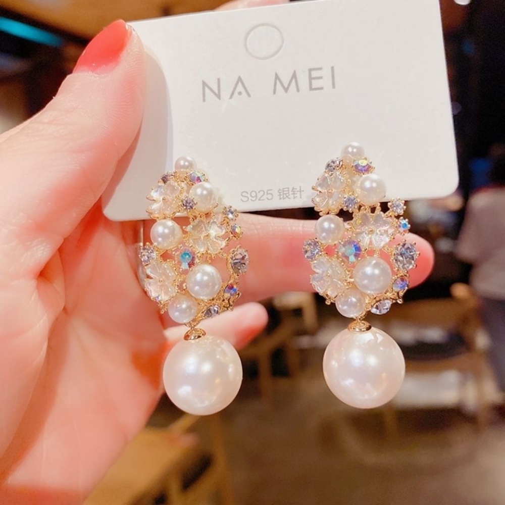 Anting Elegan Dan Mewah Anting Premium Wajah Bulat Anting Mutiara Tipis