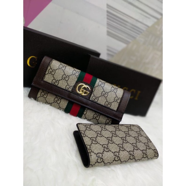 Dompet Panjang Lipat 2 Wanita Import Free Box + Dompet Kecil