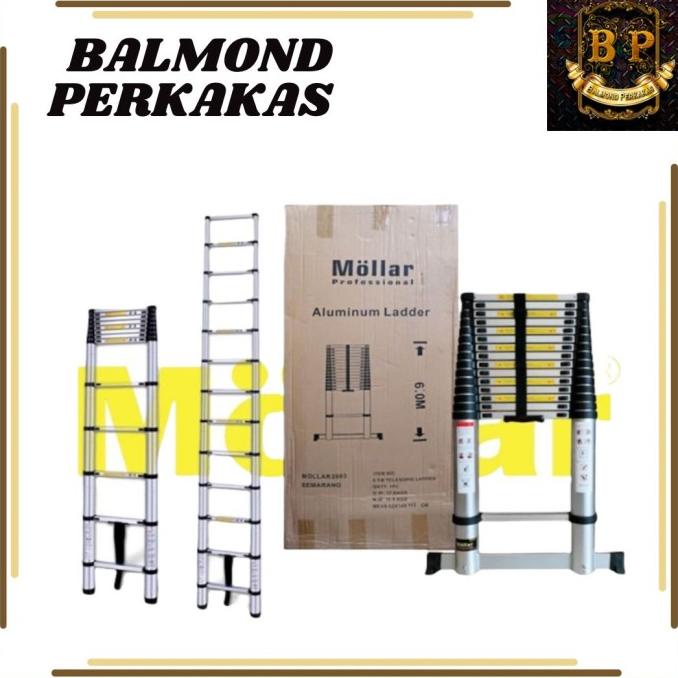 Mollar Tangga Lipat Teleskopik 6 Meter - Single Telescopic Ladder