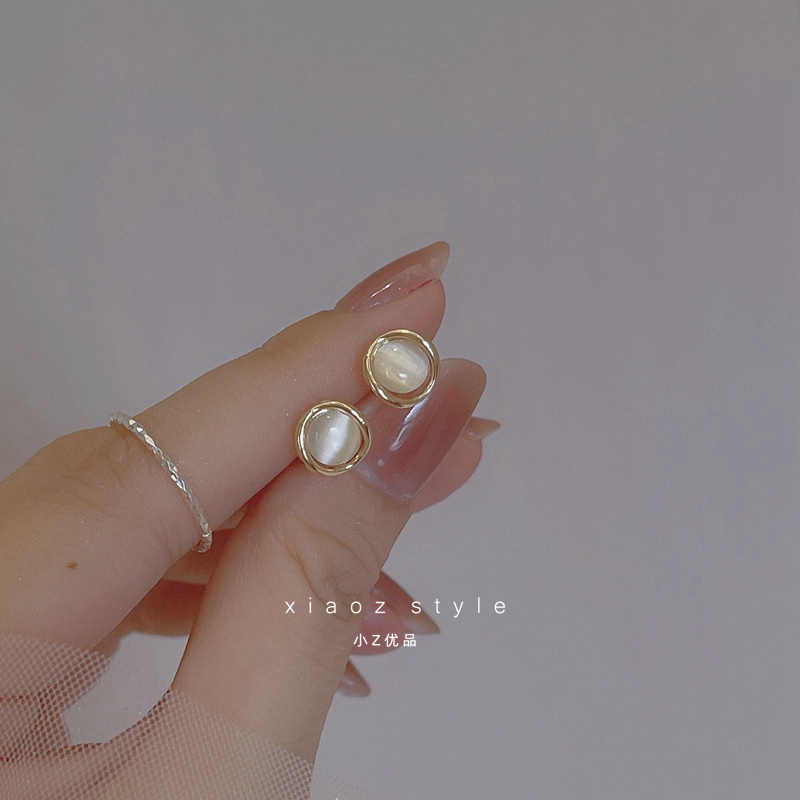 Anting Tusuk Opal Fashion Anting Tusuk Anting Emas Elegan Untuk Aksesoris Perhiasan Wanita