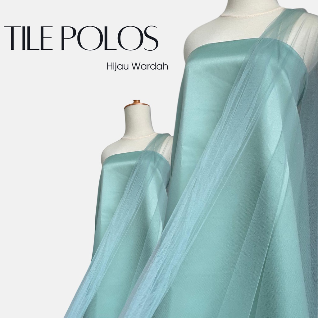 Kain Soft Tile Tulle Halus Polos Warna Hijau Wardah Green