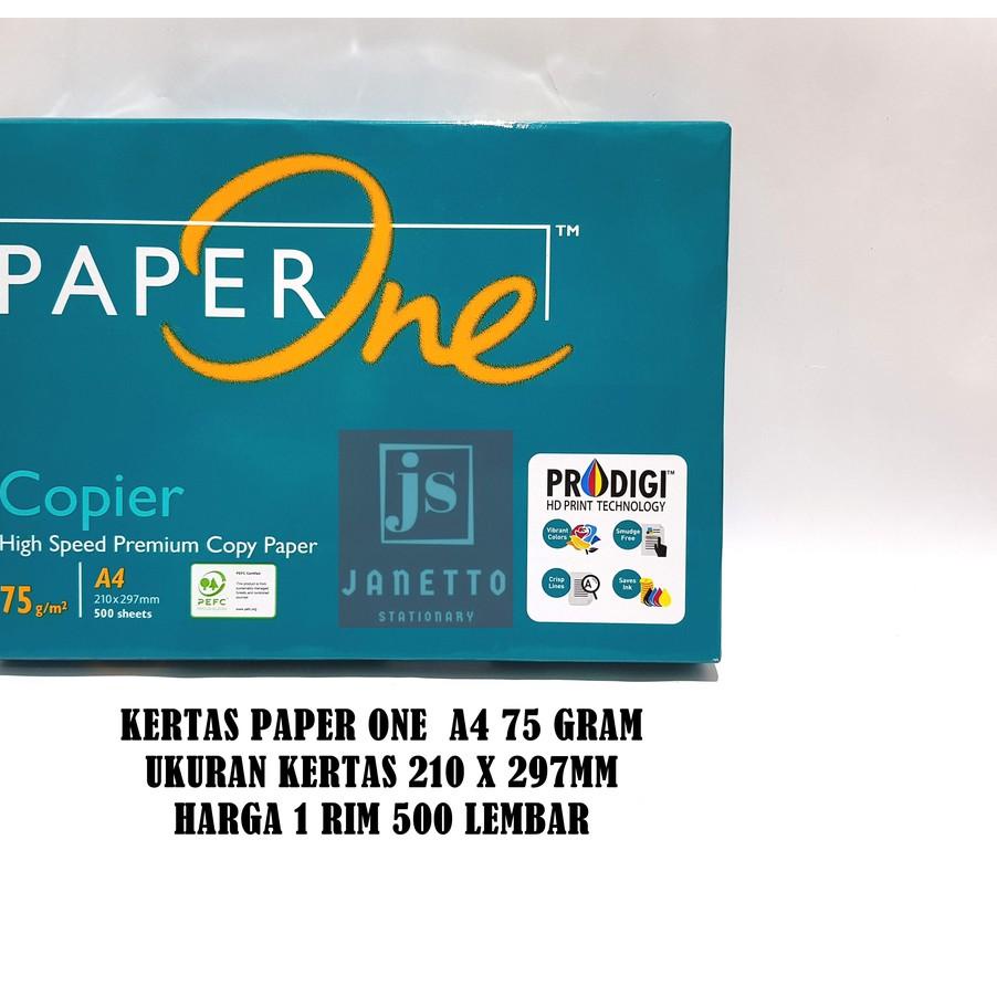 

✓ PaperOne Kertas HVS Fotocopy 75g A4 - Ream Big Sale