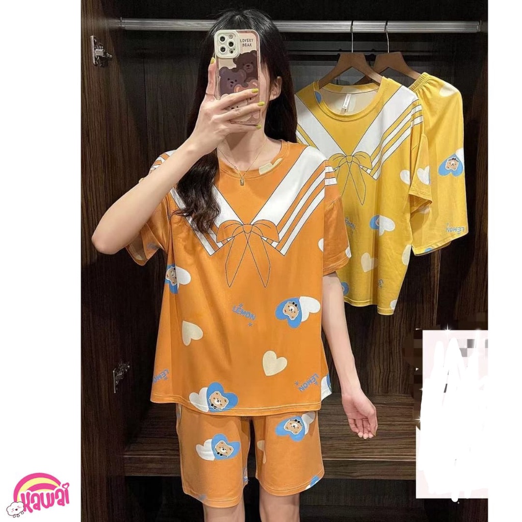 KAWAI BAJU TIDUR PIYAMA SETELAN HOTPANT HP PREMIUM SIZE M - XXL IMPORT