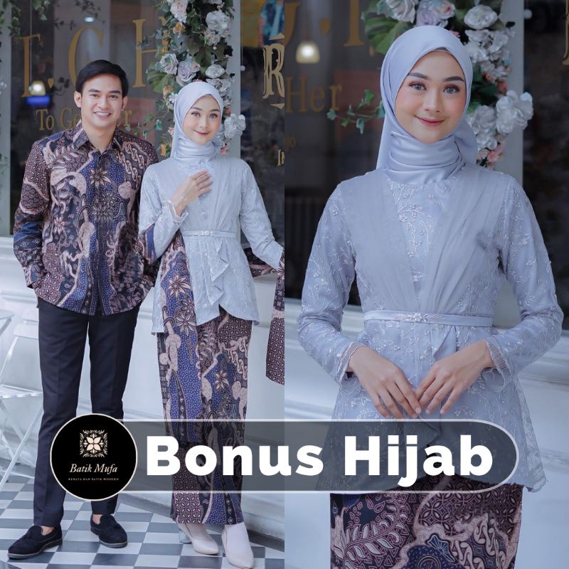 SET COUPLE AVEENA GREY | KEBAYA WISUDA KEBAYA LAMARAN KEBAYA TUNANGAN KEBAYA COUPLE TERBARU