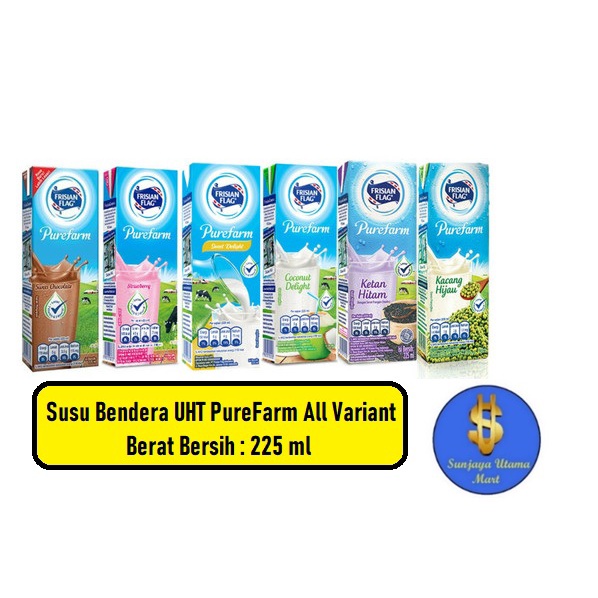 

Susu Bendera Frisian Flag Purefarm 225ml All Variant-Susu UHT Frisian Flag