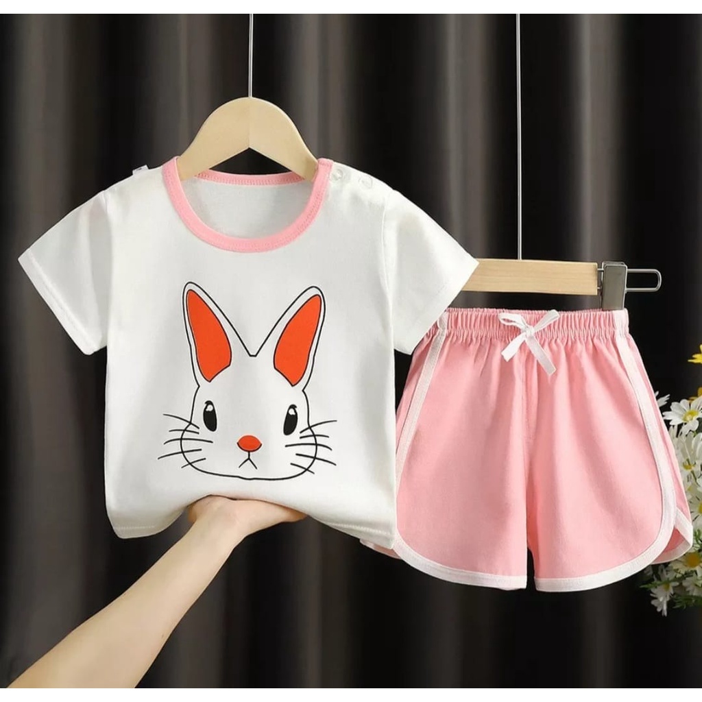 SETELAN BAJU ANAK KELINCI RABIT UNTUK ANAK 2-6 TAHUN BISA COD