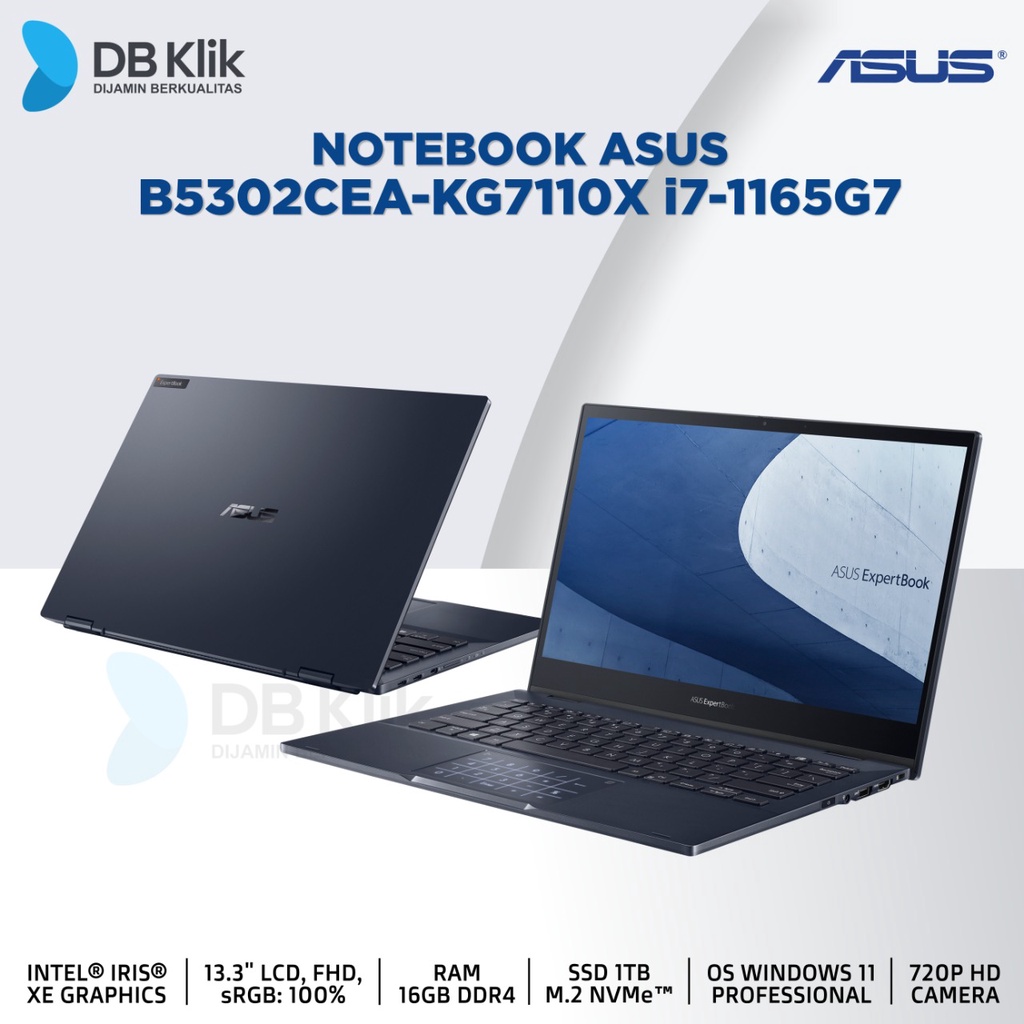 Notebook ASUS B5302CEA-KG7110X i7-1165G7 16GB SSD 1TB WIN11 PRO 13.3&quot;