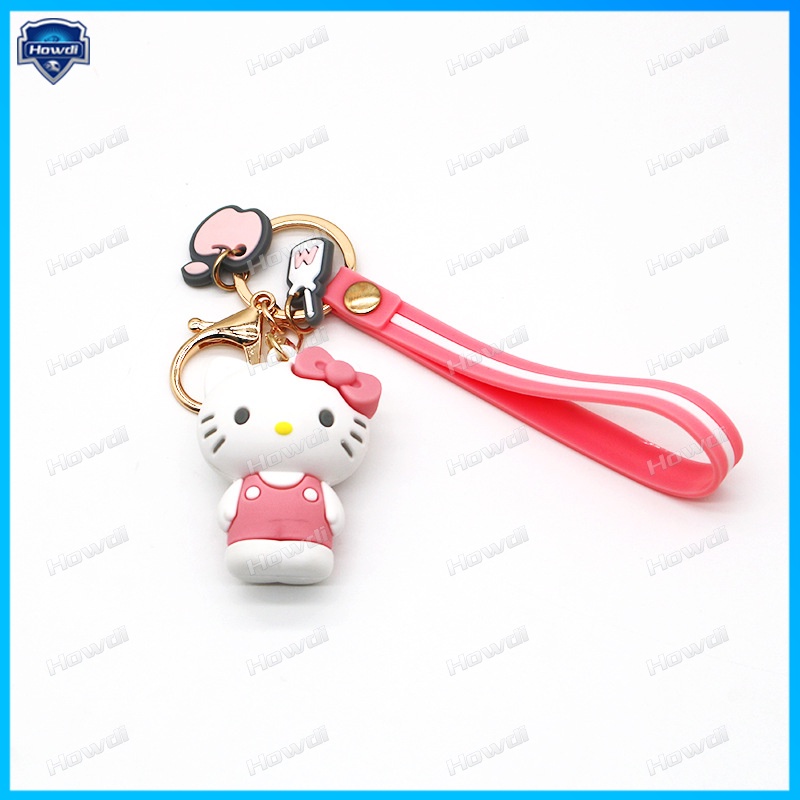 Disney Kartun Hewan KT Kucing Pinguin Meredith Giok Gui Anjing Gantungan Kunci Telinga Besar Puding Anjing Key Chain Food Bear Babylon Mobil Tas Liontin