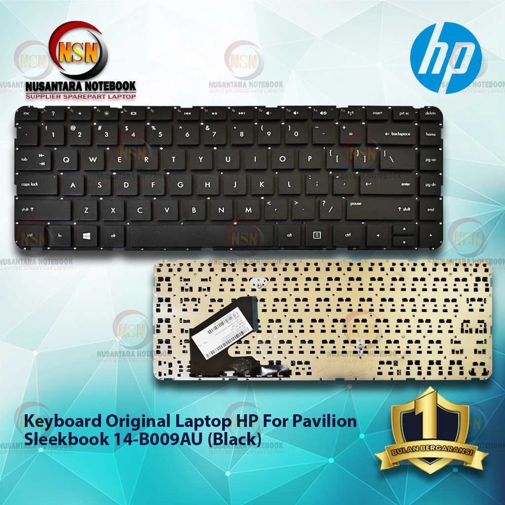 Keyboard Laptop HP Pavilion Sleekbook 14-B018TU Warna Black Hitam