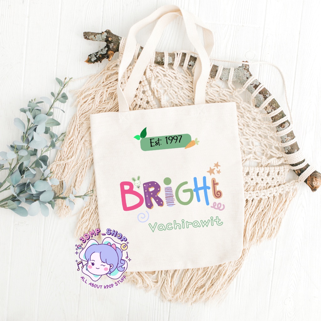 Totebag Thai Thailand Drama Series Bright Bible Ohm Nanon Jeff Satur Gulf Tawan Mew New Dew Win Nani F4