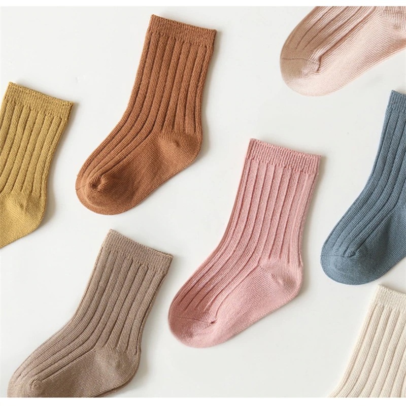 Kaos kaki anak  strip polos ala korea import usia 0-1 tahun