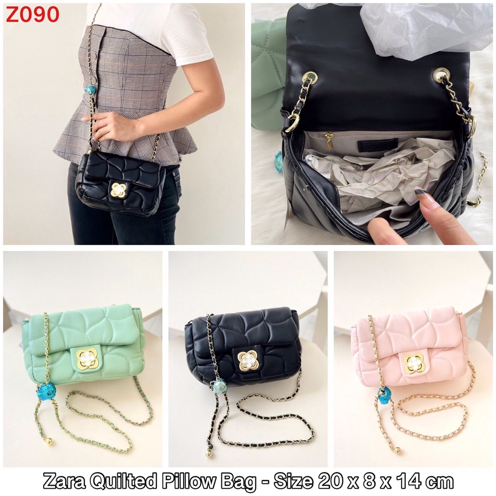 TAS SELEMPANG WANITA ZR QUILTED RANTAI BUNGA