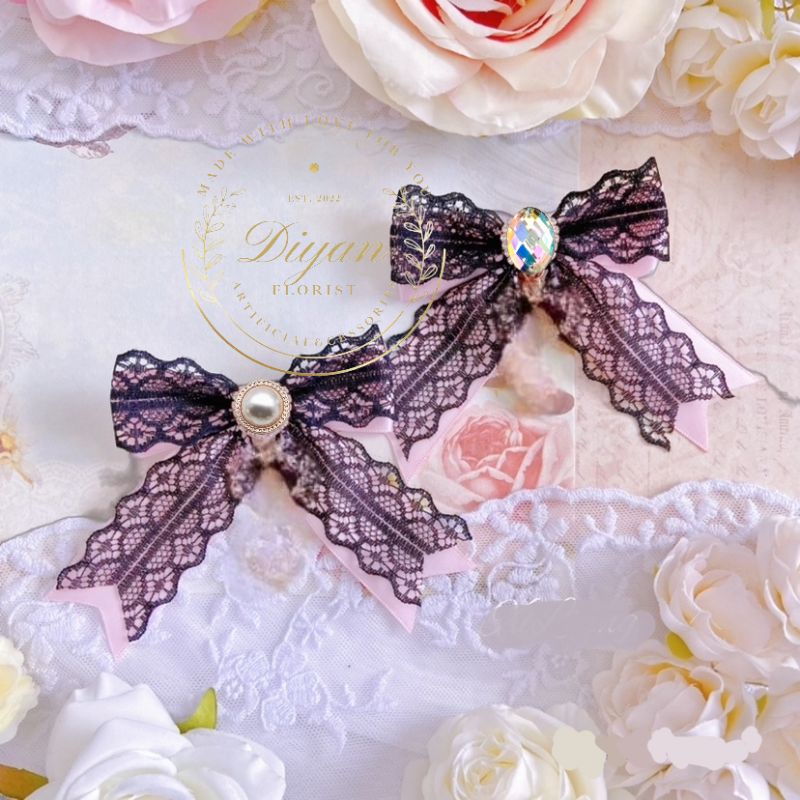 korean ribbon brooch // jepitan rambut korea