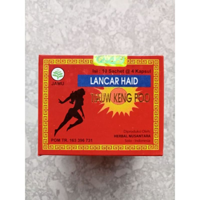 Jamu Herbal Lancar Haid Tiauw Keng Poo (1 Pack 10 Sachet)