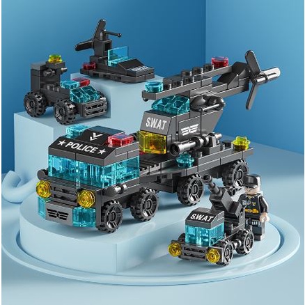 Set mainan lego anak MOBIL POLISI