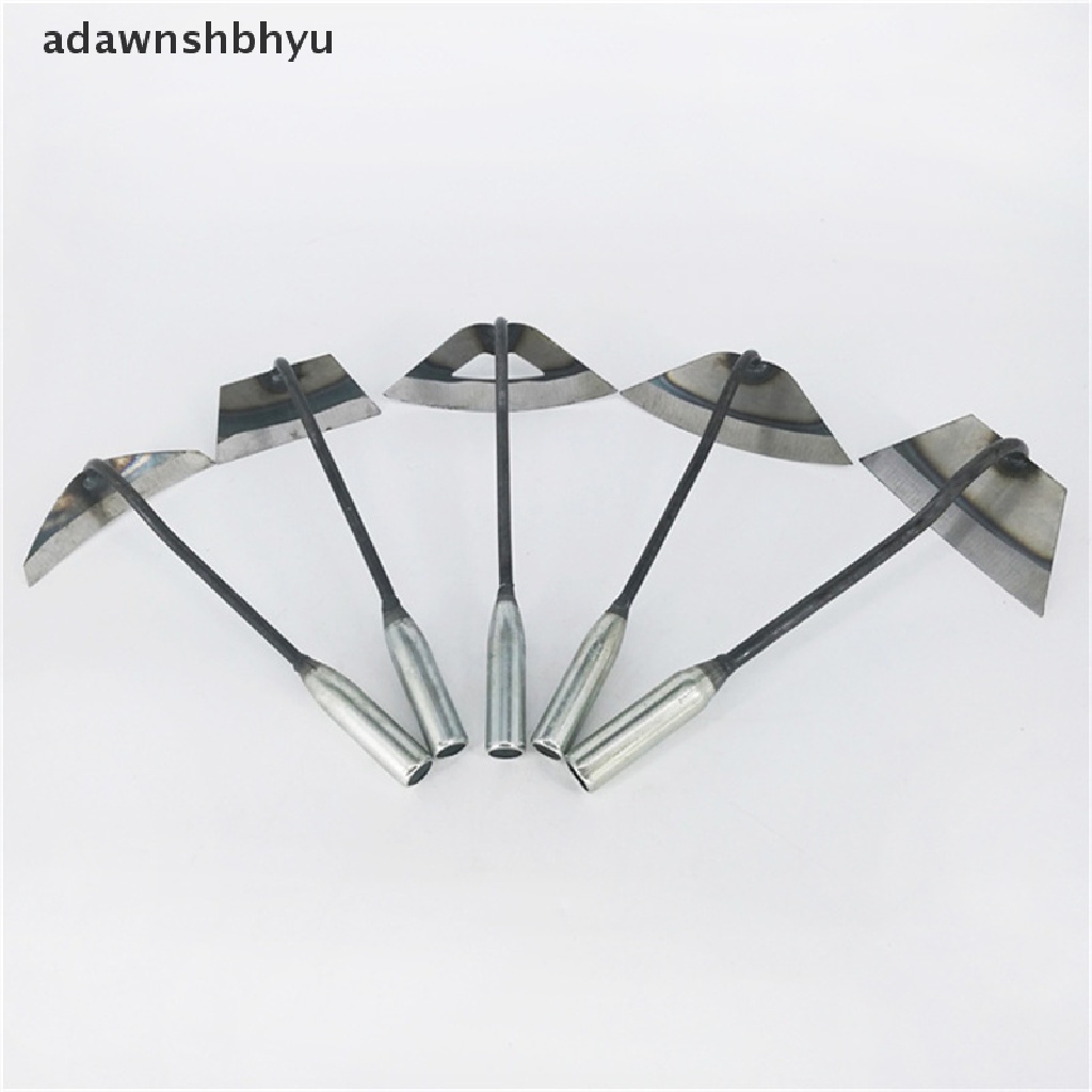 Adawnshbhyu 1pc All-steel Hardened Hollow Hoe Handheld Weeding Rake Plang Sayur Pertanian Kebun Alat Pertanian Weeding Aksesoris ID