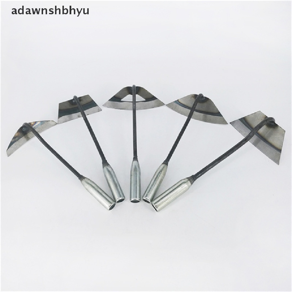 Adawnshbhyu 1pc All-steel Hardened Hollow Hoe Handheld Weeding Rake Plang Sayur Pertanian Kebun Alat Pertanian Weeding Aksesoris ID