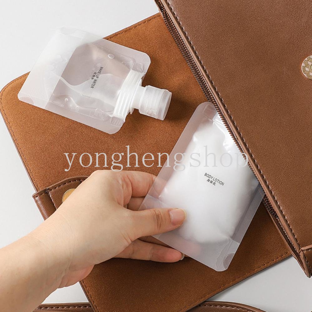 30 /50 /100ml Lotion Dispenser Bag Travel Portable Shampoo Wadah Kosmetik Pembersih Wajah Squeeze Bags Penyimpanan Cairan Botol Isi Ulang Anti Bocor