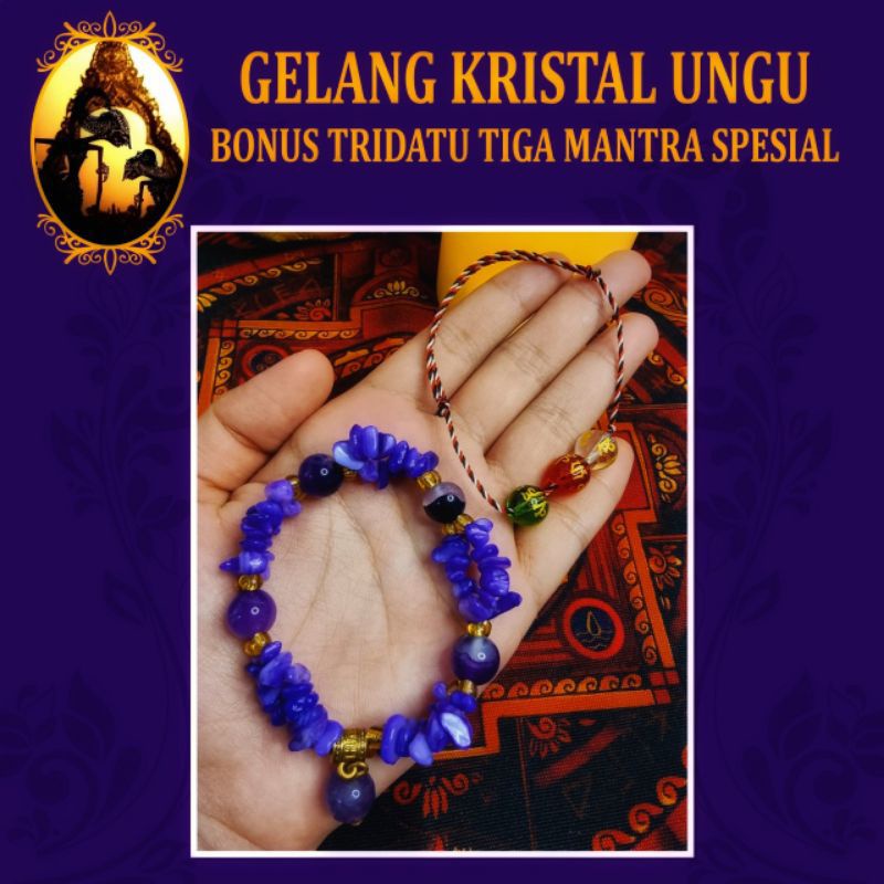 Gelang Kristal Amethys Semara Ratih Lucky Brecelet