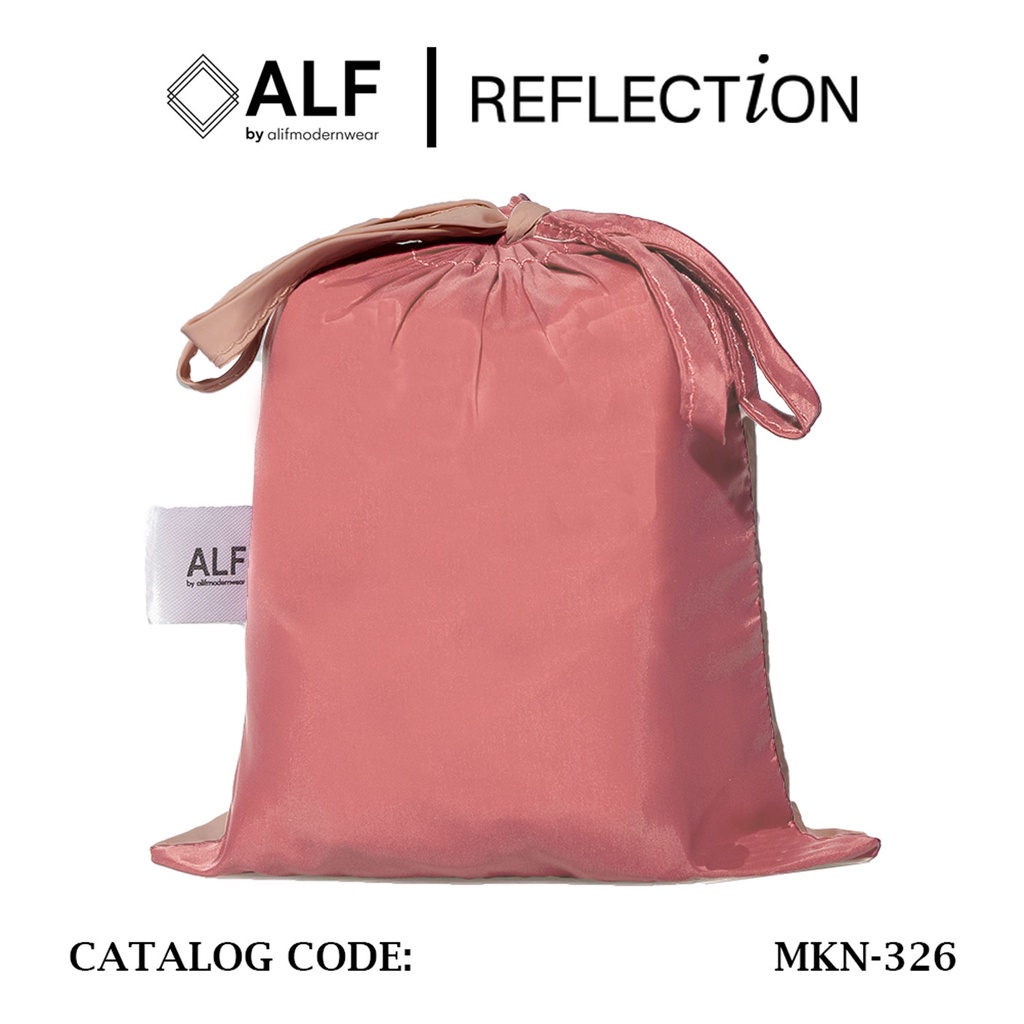 ALIF MUKENA MINI TWO TONE PARASUT PREMIUM KOREA TRAVEL - ROSE QUARTZ ( MKN-326 )