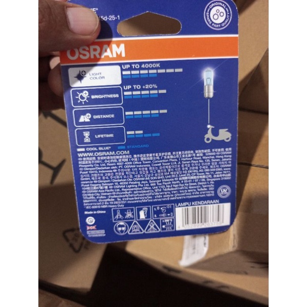 Osram H6 Lampu Depan Motor Halogen Bohlam Matic Bebek 35W 25W - 12 V