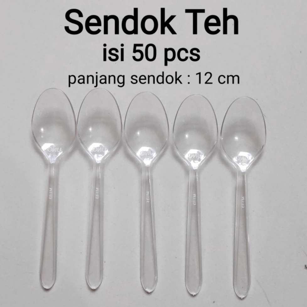 Sendok Plastik Bening Kecil, Sendok Teh, Sendok Eskrim, Sendok Bumbu