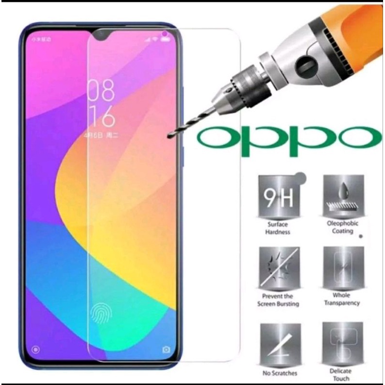 • TG OPPO Tempered glass / Pelindung Layar/  Anti gores kaca bening OPPO A17K Reno 8T A58 A78 5G FIND N2 FLIP