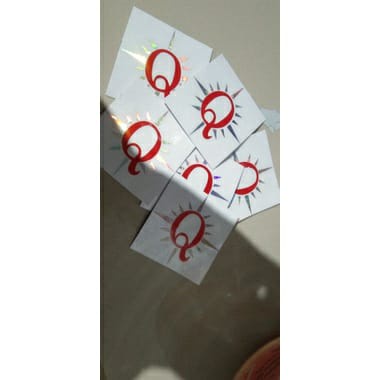 

stiker Q BERSINAR KERA SAKTI hologram cutting