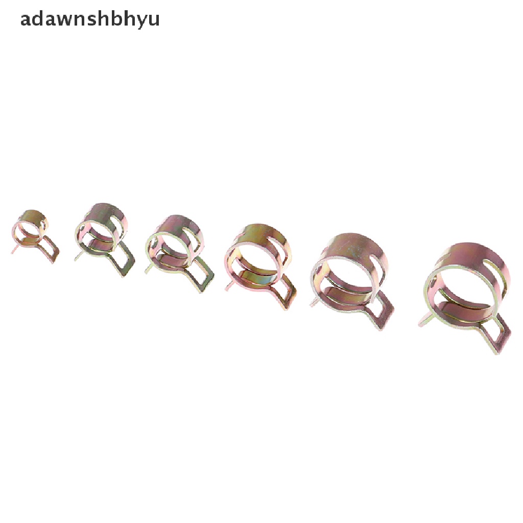 Adawnshbhyu 10pcs 6-15mm spring clip Vakum Bahan Bakar Minyak Selang line air tube band clamp 6ukuran  Id