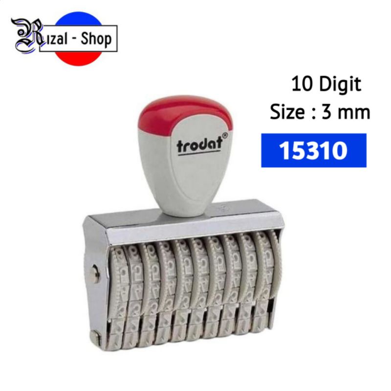 

Trodat Stempel Angka Manual 10 digit 15310 / 3 mm
