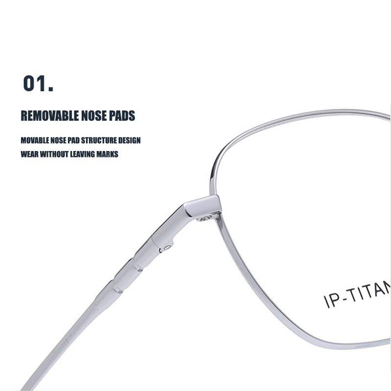 Kacamata Titanium Kualitas Tinggi Kacamata Lensa Korea Yang Dapat Diganti Eyeglasses Untuk Wanita Pria