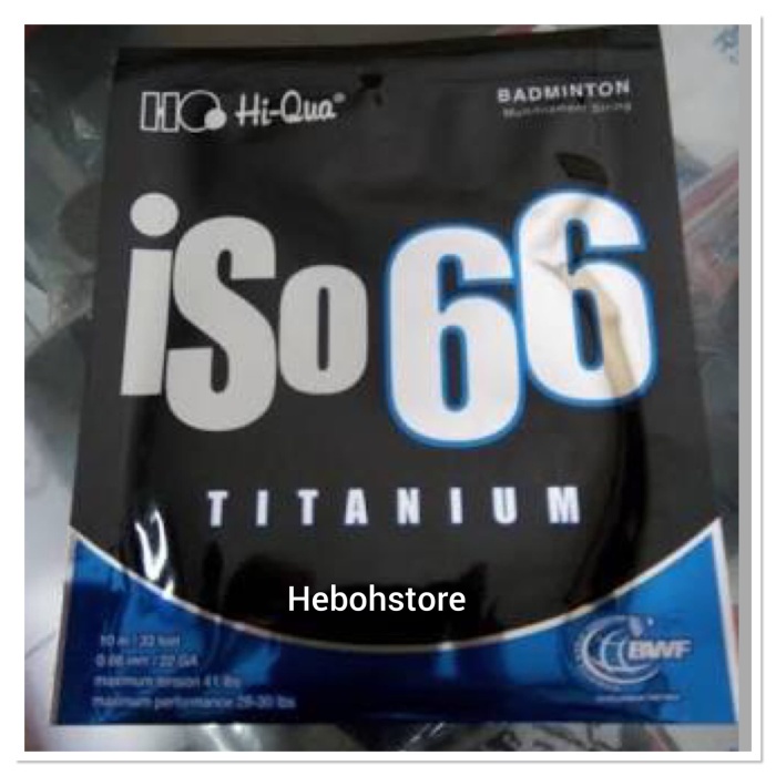 Senar Raket Hi Qua Iso 66 Titanium Original