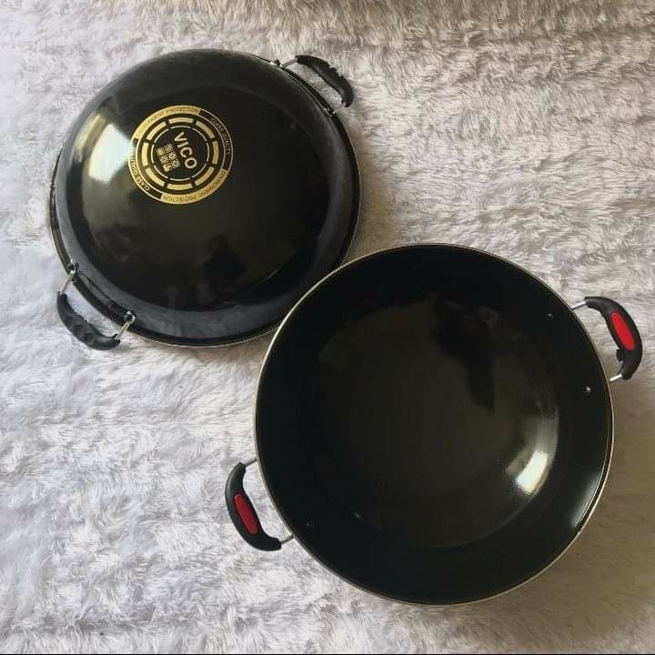 WAJAN ENAMEL TEFLON ANTI LENGKET / PANCI ENAMEL KUALITAS TINGGI FREE PACKING DUS FBL