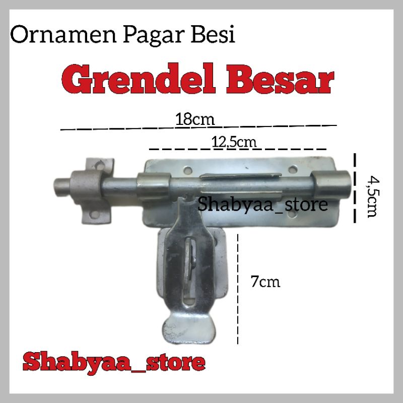 Grendel/Slot Samping pintu gembok besar ornamen aksesoris asesoris pagar besi