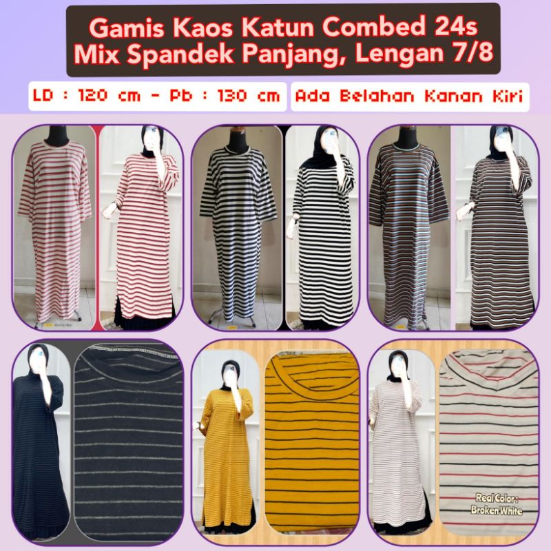 GAMIS KAOS PANJANG OVERSIZE JUMBO / gamis sporty LD 120 PB 130